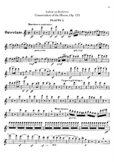 Die Weihe des Hauses (Consecration of the House), Op.124: Flutes I, II parts by Ludwig van Beethoven