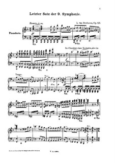 Movement IV: For soloists, choir and piano by Ludwig van Beethoven