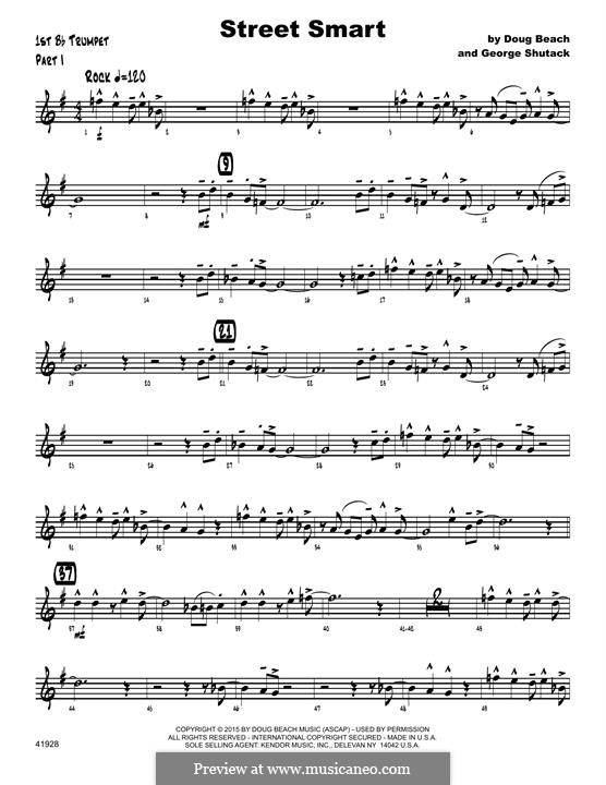 Street Smart: 1st Bb Trumpet part by Doug Beach