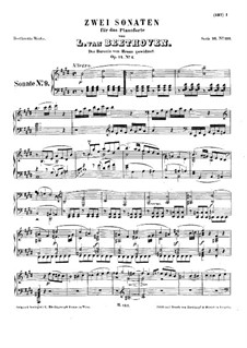 Sonata for Piano No.9, Op.14 No.1: For a single performer by Ludwig van Beethoven