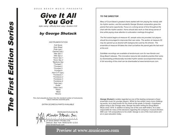 Give It All You Got: Full Score by George Shutack