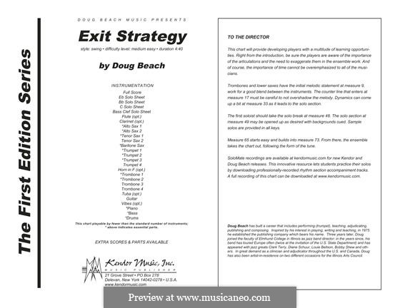 Exit Strategy: Full Score by Doug Beach