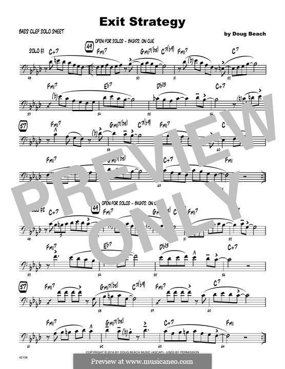 Exit Strategy: Solo Sheet - Trombone part by Doug Beach