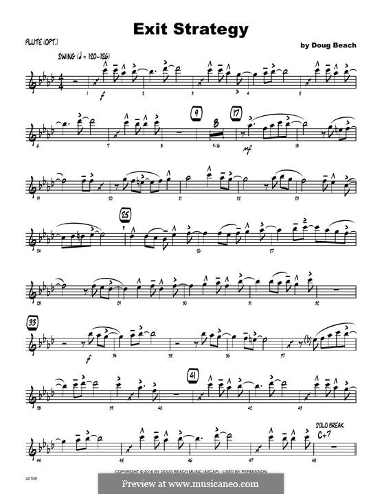 Exit Strategy: Flute part by Doug Beach