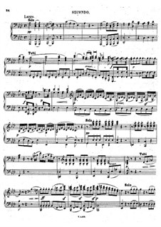 Concerto for Piano and Orchestra No.1, Op.15: Movement II, for piano four hands by Ludwig van Beethoven