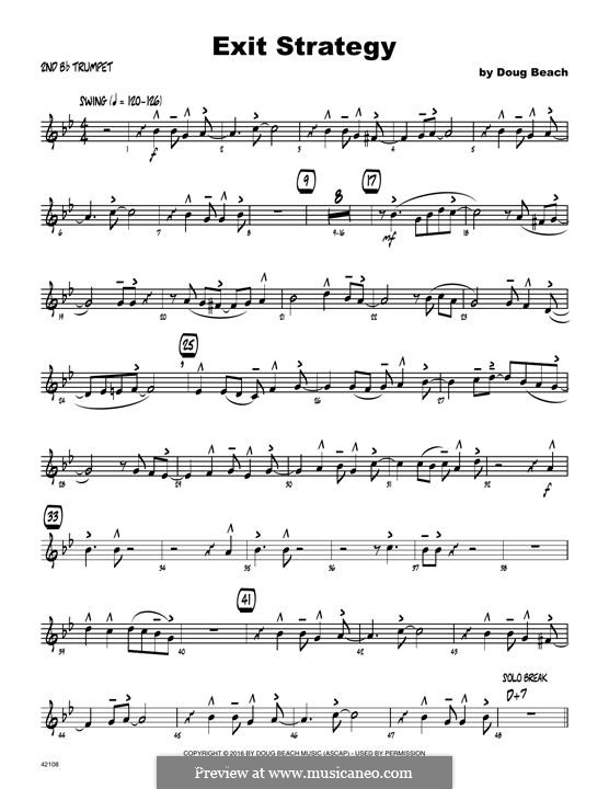 Exit Strategy: 2nd Bb Trumpet part by Doug Beach