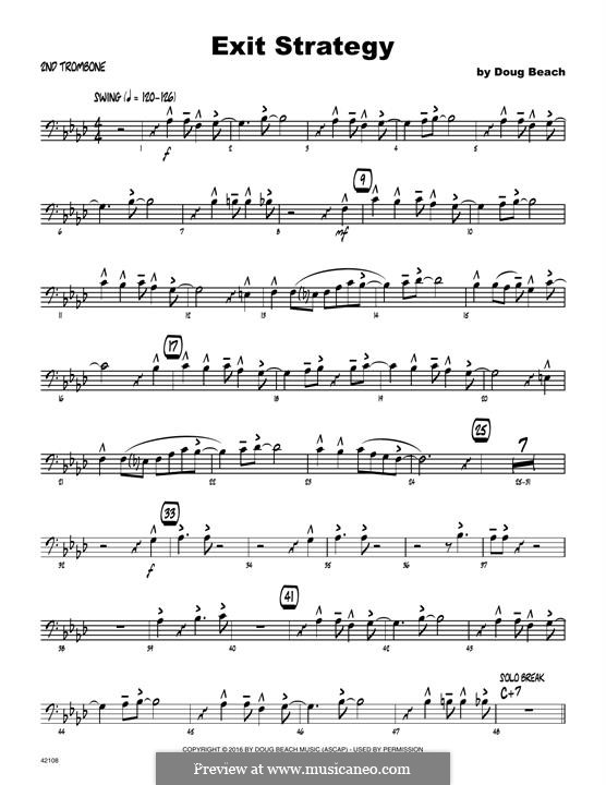 Exit Strategy: 2nd Trombone part by Doug Beach