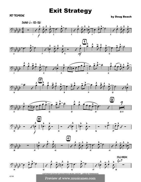 Exit Strategy: 3rd Trombone part by Doug Beach