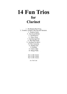 14 Fun Trios: For clarinet by folklore