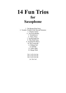 14 Fun Trios: For saxophone by folklore