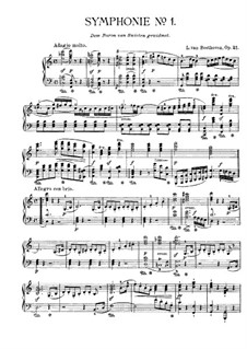 Complete Symphony: Version for piano (with fingering) by Ludwig van Beethoven