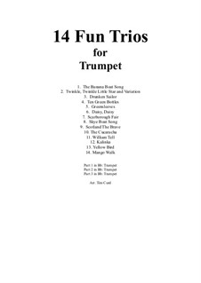 14 Fun Trios: For trumpet by folklore