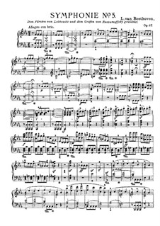 Complete Symphony: Version for piano by Ludwig van Beethoven
