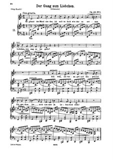 Seven Songs, Op.48: No.1 Der Gang zum Liebchen (The Visit to the Beloved) by Johannes Brahms