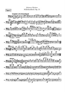 Song of Destiny , Op.54: Bassoons part by Johannes Brahms