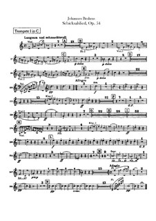 Song of Destiny , Op.54: Trumpets parts by Johannes Brahms