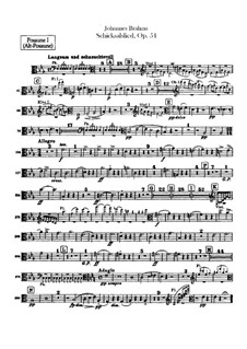 Song of Destiny , Op.54: Trombones parts by Johannes Brahms