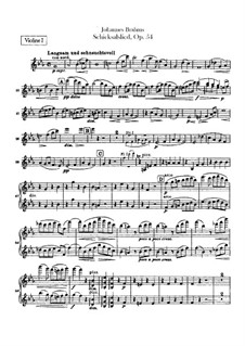 Song of Destiny , Op.54: Violins parts by Johannes Brahms