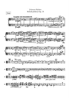 Song of Destiny , Op.54: Viola part by Johannes Brahms