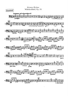 Song of Destiny , Op.54: Double bass part by Johannes Brahms