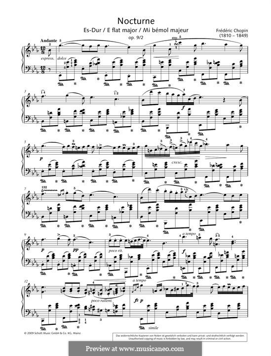 No.2 in E Flat Major: For piano by Frédéric Chopin