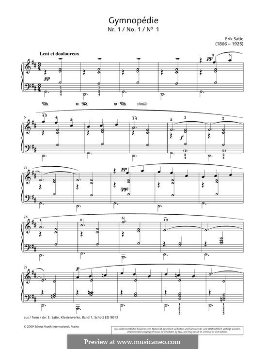 Gymnopédies: No.1 by Erik Satie