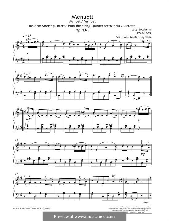 minuet piano