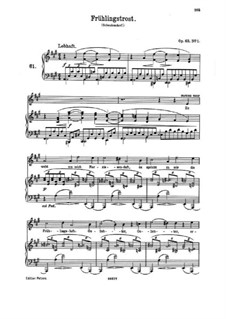 Romances and Songs, Op.63: Nr.1 Frühlingstrost by Johannes Brahms