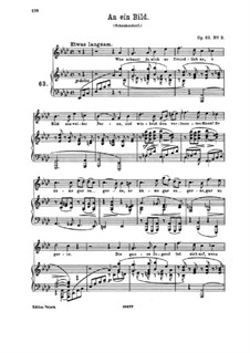 Romances and Songs, Op.63: Nr.3 An ein Bild by Johannes Brahms