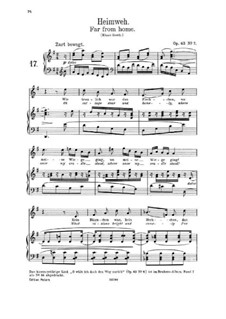 Romances and Songs, Op.63: Nr.7 Heimweh I by Johannes Brahms