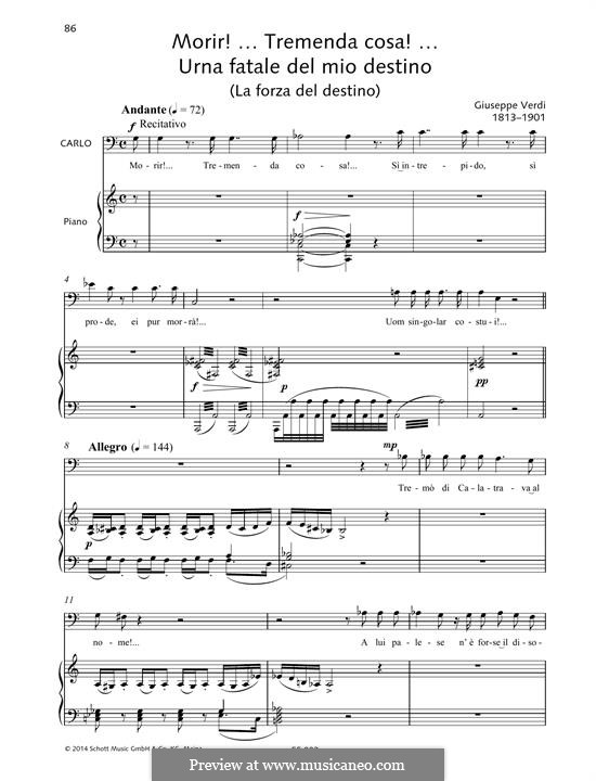 La forza del destino: Urna fatale del mio destino by Giuseppe Verdi