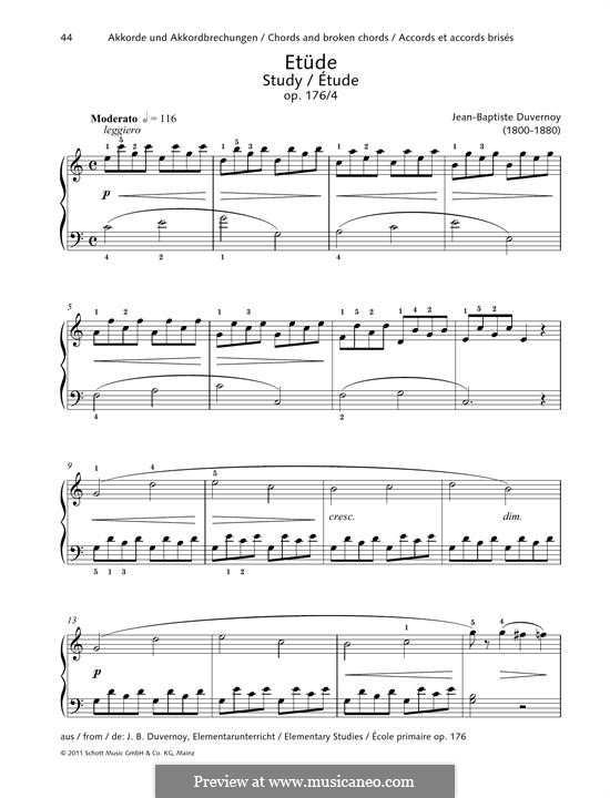 Elementary Studies. Ecole Primaire, Op.176: No.4 Study by Jean-Baptiste Duvernoy
