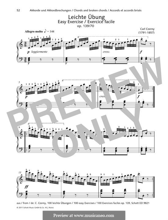 Etudes, Op.139: No.70 Easy Exercise by Carl Czerny