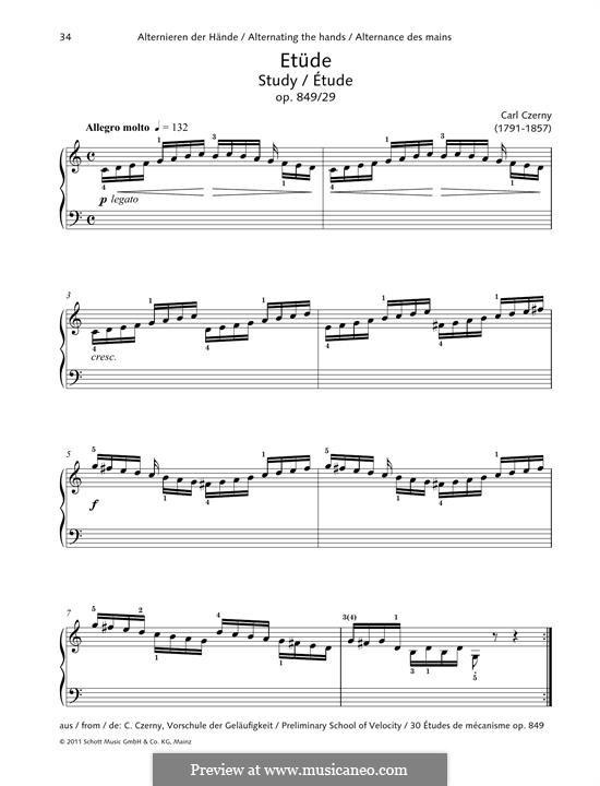 Piano Lessons - Czerny: 30 Études De Mécanisme, Op. 849 - Deutsche Grammophon: 4839982 - Download | Presto Music