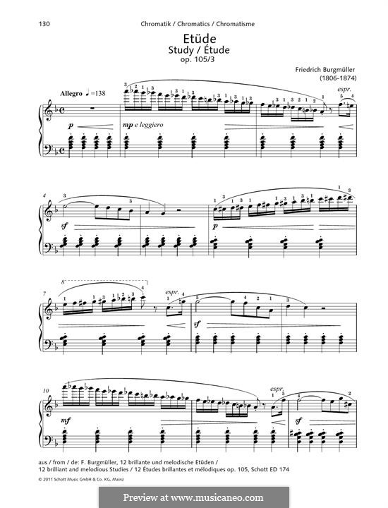 No.3: For piano by Johann Friedrich Burgmüller