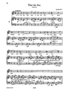 Nine Songs and Ballads, Op.69: No.7 Über die See (Across the Sea) by Johannes Brahms