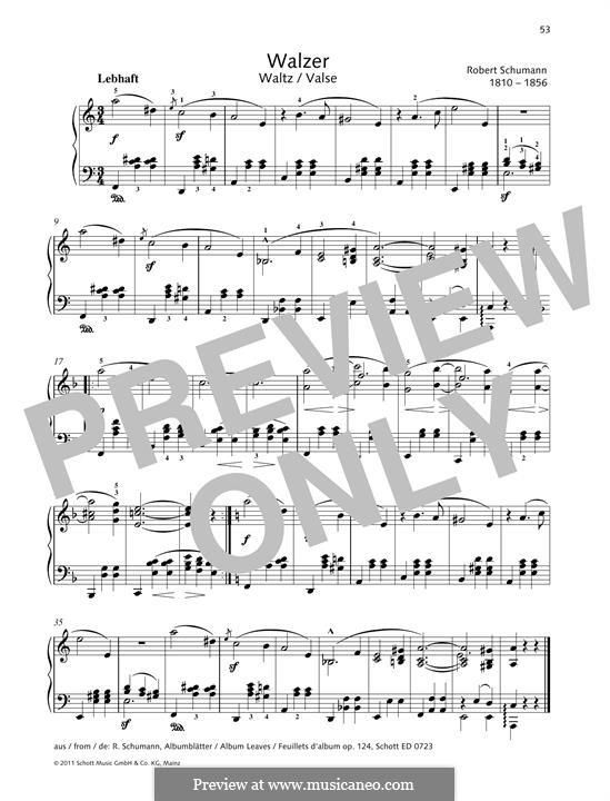 Album Leaves, Op.124: No.4 Waltz by Robert Schumann