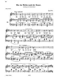 Six Songs, Op.6: No.5 Wie die Wolke nach der Sonne (Like the Cloud to the Sun) by Johannes Brahms