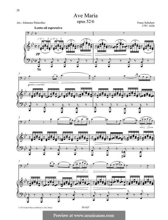 Two instruments version (printable scores): For cello and piano by Franz Schubert