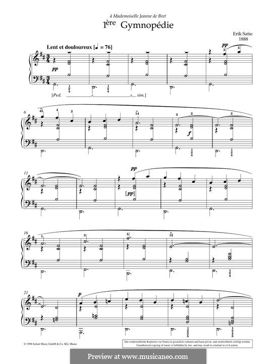 Gymnopédies: No.1 by Erik Satie