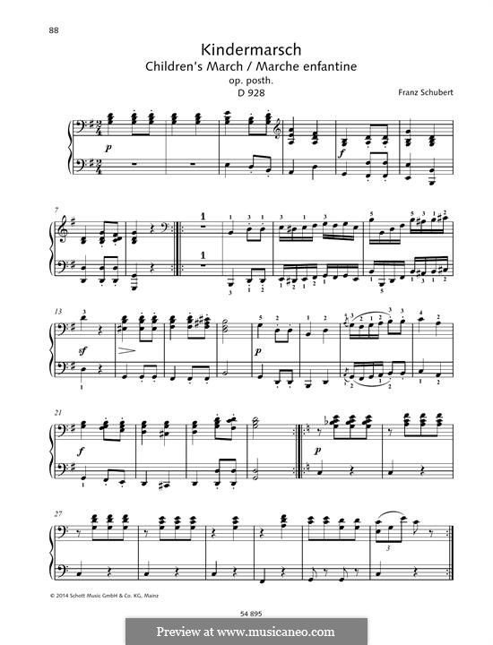 Children's March in G Major, D.928: First part, second part by Franz Schubert