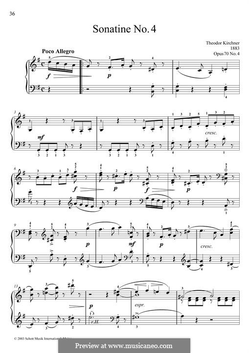 Five Sonatinas, Op.70: Sonatina No.4 by Theodor Kirchner