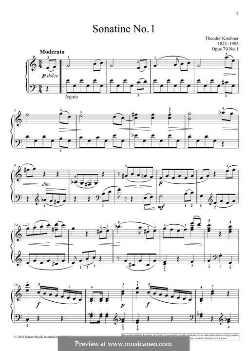 Five Sonatinas, Op.70: Sonatina No.1 by Theodor Kirchner