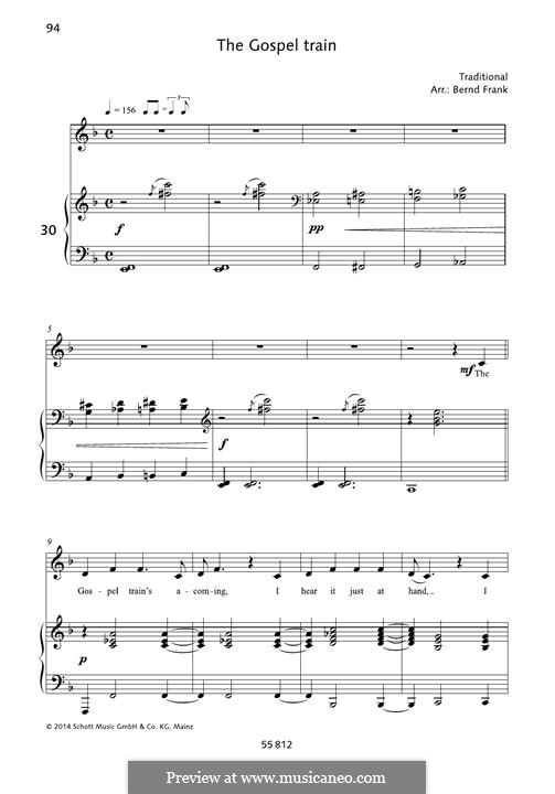The Gospel Train: For voice and piano by folklore