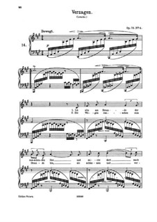 Five Songs, Op.72: No.4 Verzagen (Despondency) by Johannes Brahms