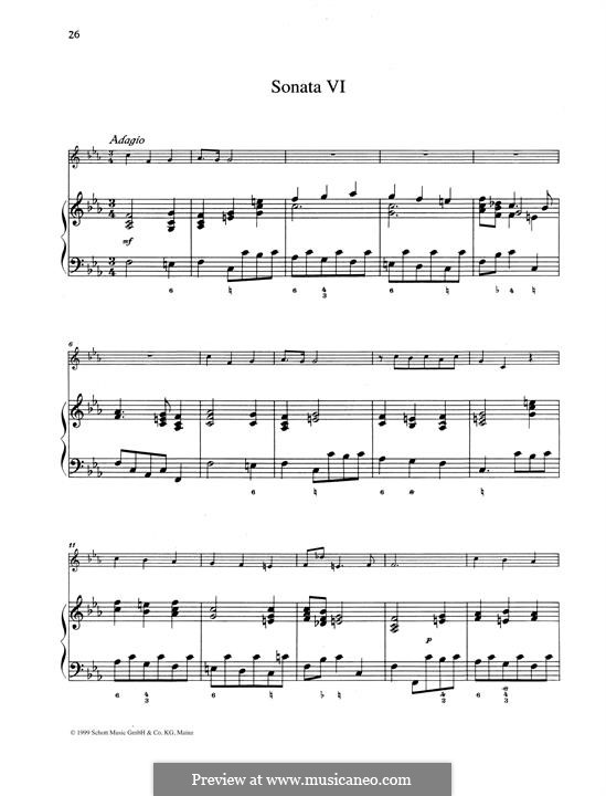 Six sonate da camera: Sonata No.6 by Johann Christoph Pepusch