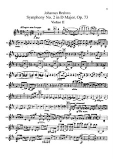 Complete set: Violin II part by Johannes Brahms