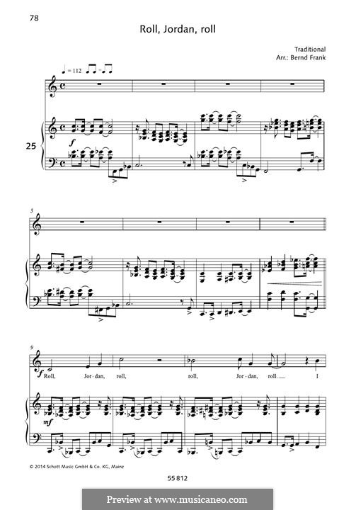 Roll, Jordan, Roll!: For voice and piano by folklore