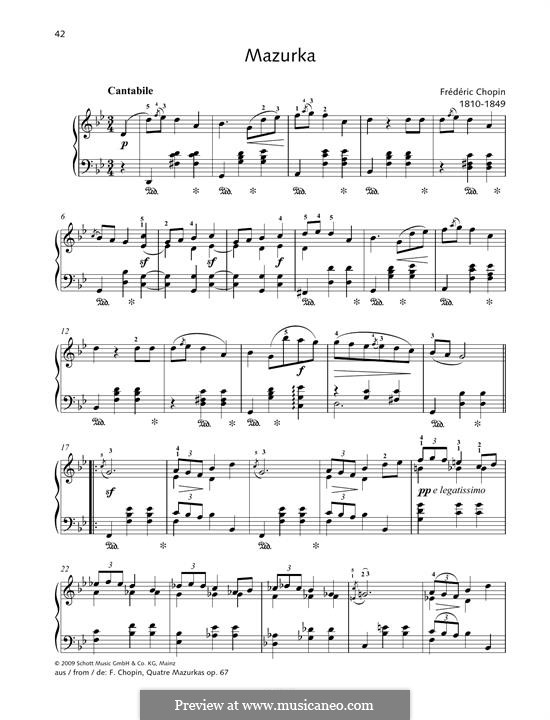 Mazurkas, Op. posth.67: No.2 in G Minor by Frédéric Chopin