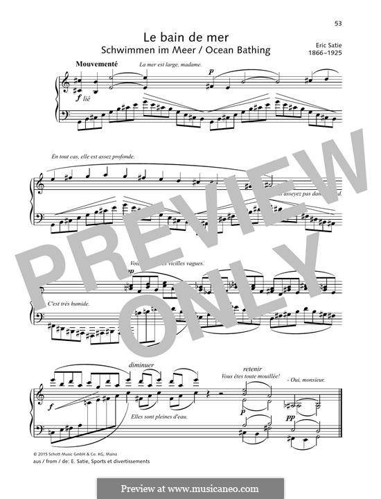 Ocean Bathing: Ocean Bathing by Erik Satie